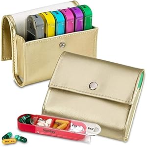 Wekelijkse Travel Pil Organizer – (Set van 2) Medicatie Portemonnee Pil Box Herinneringen, Pil Container Dispenser Case…
