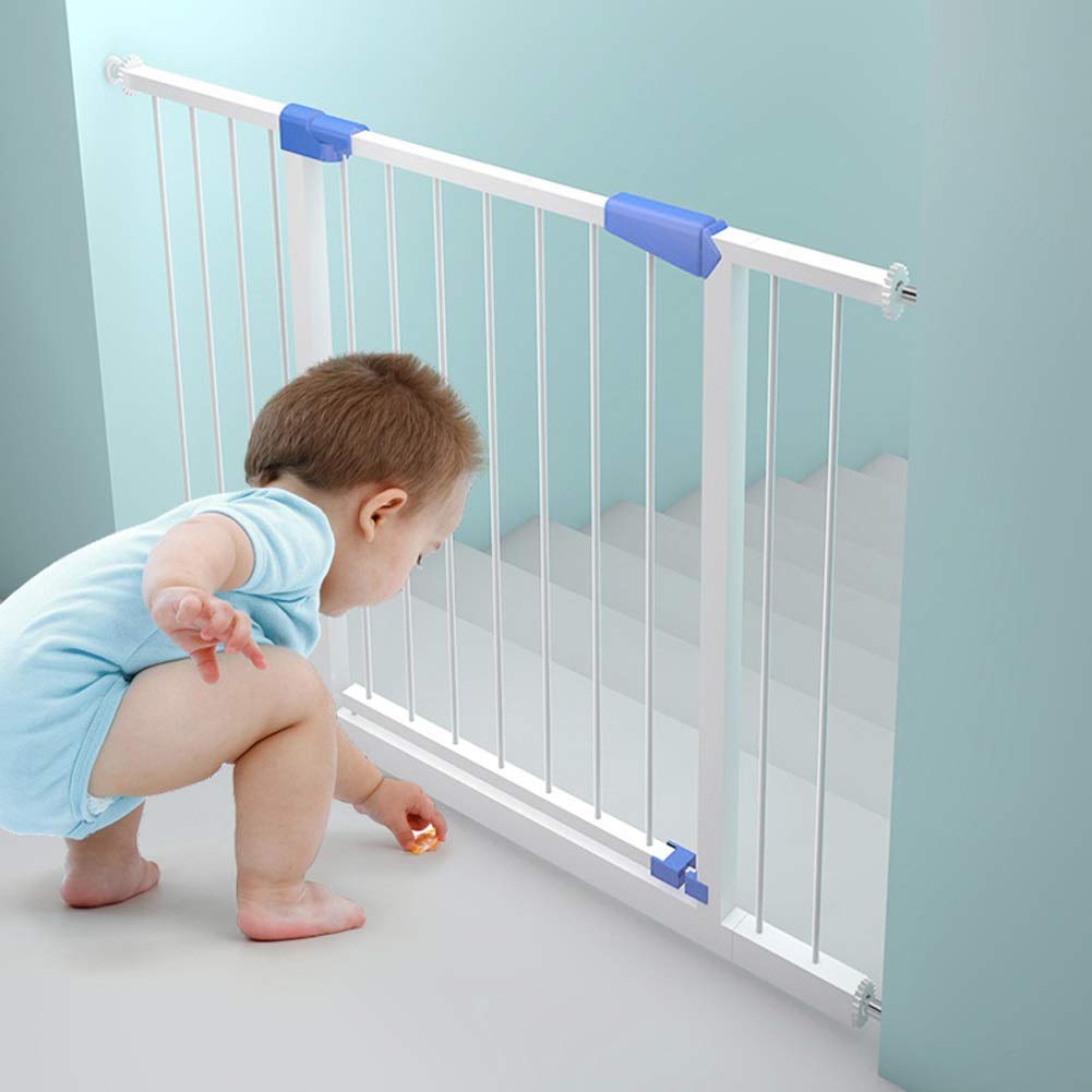 ISCBAFYX Baby-Sicherheitsgitter-Tür, einziehbares Gitter-Sicherheitsgitter, schmales bis extra breites Haustier-Treppengitter für Türen, Treppen und Flure, 90° Zwei-Wege-Tür zum Öffnen/Bleiben,