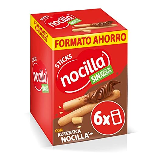 Sticks Nocilla Original Sin Aceite de Palma Pack de 6 Raciones de 30g