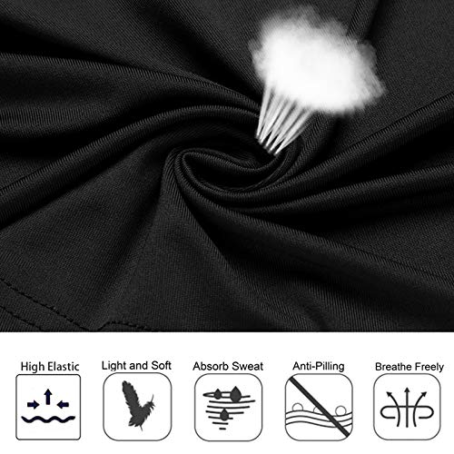 HDLUSIA Women's Active Skort Athletic Stretchy Pleated Tennis Skirt for Running Golf Workout Black - Thumbnail 7