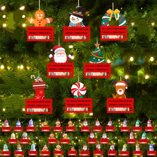 Custom 8 Pcs Set Christmas Money Holder Ornaments Personalized Name