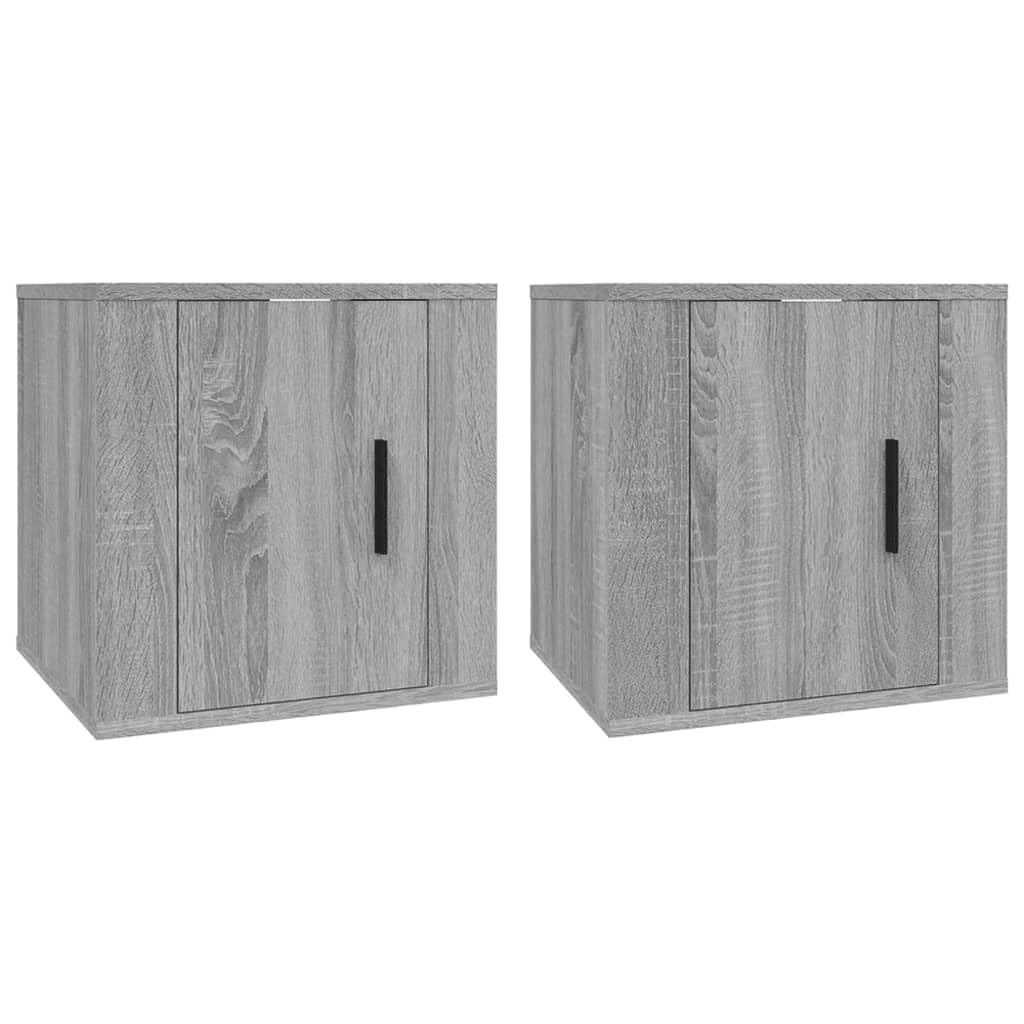 Mueble para TV (2 unidades, 40 x 34,5 x 40 cm), color gris