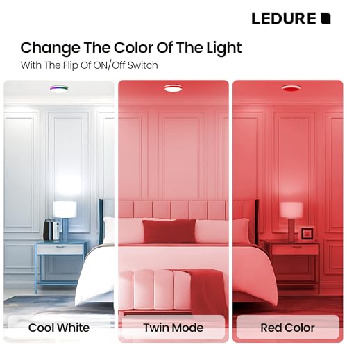 Image of LEDURE Nova 8W+8W False Ceiling LED Downlight | Cool White+ Multi Color, Pack of 20 | 2-in1 Round Junction LED Light for Home & Offices