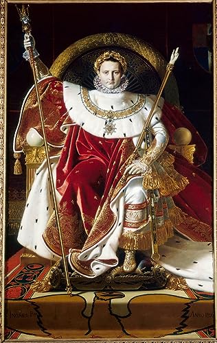 Impression Napoléon Ingres graffiti : oeuvre murale d'art moderne haut de gamme en 60x90cm