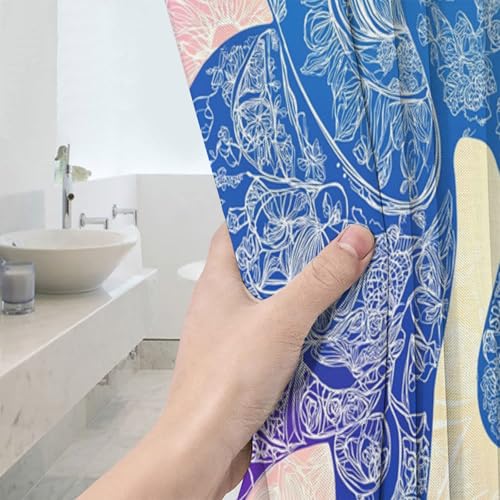Rideau de douche éléphants en polyester lavable machine - 5