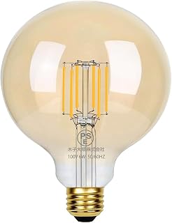 エジソン led電球 e26 60W形 led電球 6W 電球色 2700K 全方向タイプ エジソンランプ 817lm フィラメント 電球 レトロ アンティーク 省エネ なアンバーガラス外観 PSE認証済み 調光器非対応 密閉形器具対応 1個入り