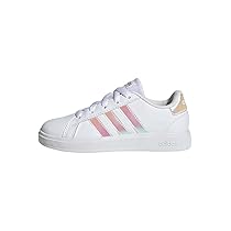 adidas Unisex – Bambini e ragazzi Grand Court Lifestyle Lace Tennis Shoes, Cloud White Iridescent Cloud White, 40 EU