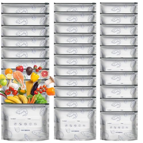 Bolsas de almacenamiento reutilizables,3 tamaños de papel de aluminio con cremallera - Bolsas de papel de aluminio reutilizables y con cierre,para el hogar, cocina, congelador, pan, carne