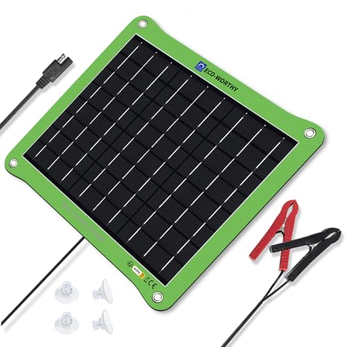 ECO-WORTHY 7.5W Solar Car Battery Charger 12V Waterproof
