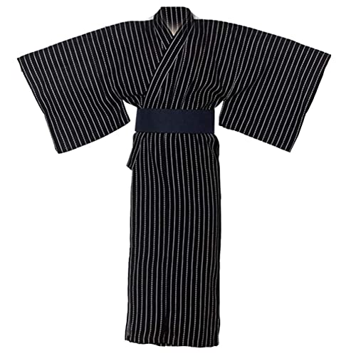 FANCY PUMPKIN Jinbei Men's Yukata Kimono Japanese Robe Pajamas【A1/Size L】