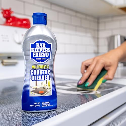 Bar Keepers Friend Cooktop Cleaner (2 X13 Oz) + Scraper - Multipurpose Liquid Stovetop Cleanser, Safe For Use On Glass & Ceramic Cooking Surfaces thumb #4