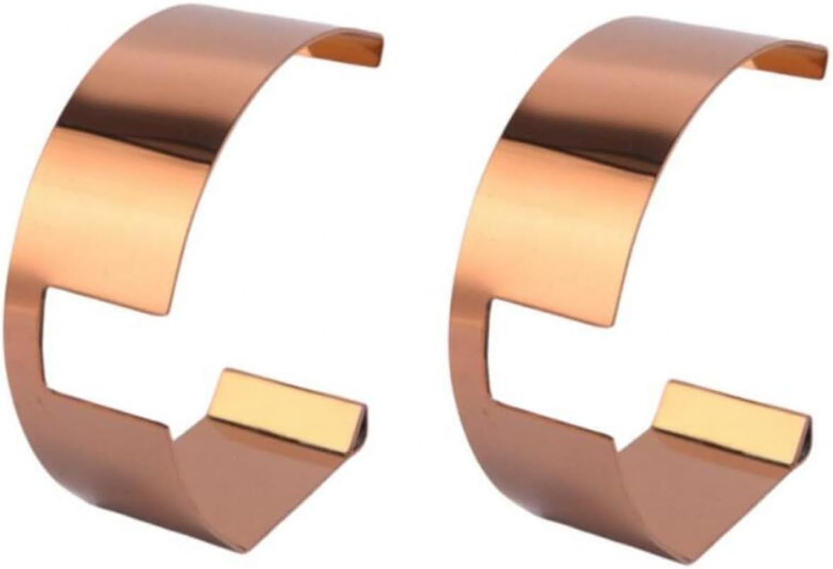 YJIUYUANQ Stainless Steel Belt Display Stands, Space Saver, Compact and Tidy Closet, Ideal for Home and Store Use,(Rose Gold),2-Pack