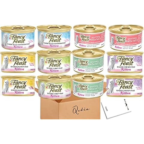 Qetia Cat Food Kitten Variety Pack of 6 Flavors 12 cans Cover