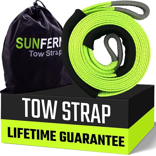Sunferno Recovery Tow Strap 35000lb Break Strength - Lab Tested...