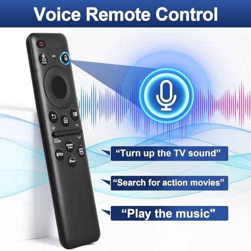 KJDiSRPin Samsung TV Remote, Solar Voice Remote Replacement for Samsung Neo QLED 8K HDR Frame Smart TVs 2023 Model BN59-01432A - Thumbnail 3