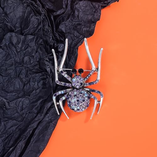 Image of YOQUCOL Halloween Spider Shape Brooch Pins for Women Girls Gift