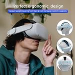 Compatible with Quest 2 Accessories, for Quest 2 Head Strap, for Quest 2 case,VR Face Cover, VR Shell Cover, Controller Grips Cover, Protective Joystick Cover,VR Lens Cover Protector for Quest 2
