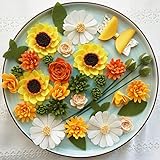 BAZIMA Felt Flowers and Succulents ,Letter Board Accessories, DIY Wreaths, Garland, Vertical Garden,