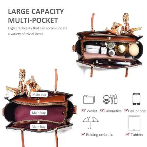 Bolso tote elegante para mujer con asa superior y cinta miniatura 3
