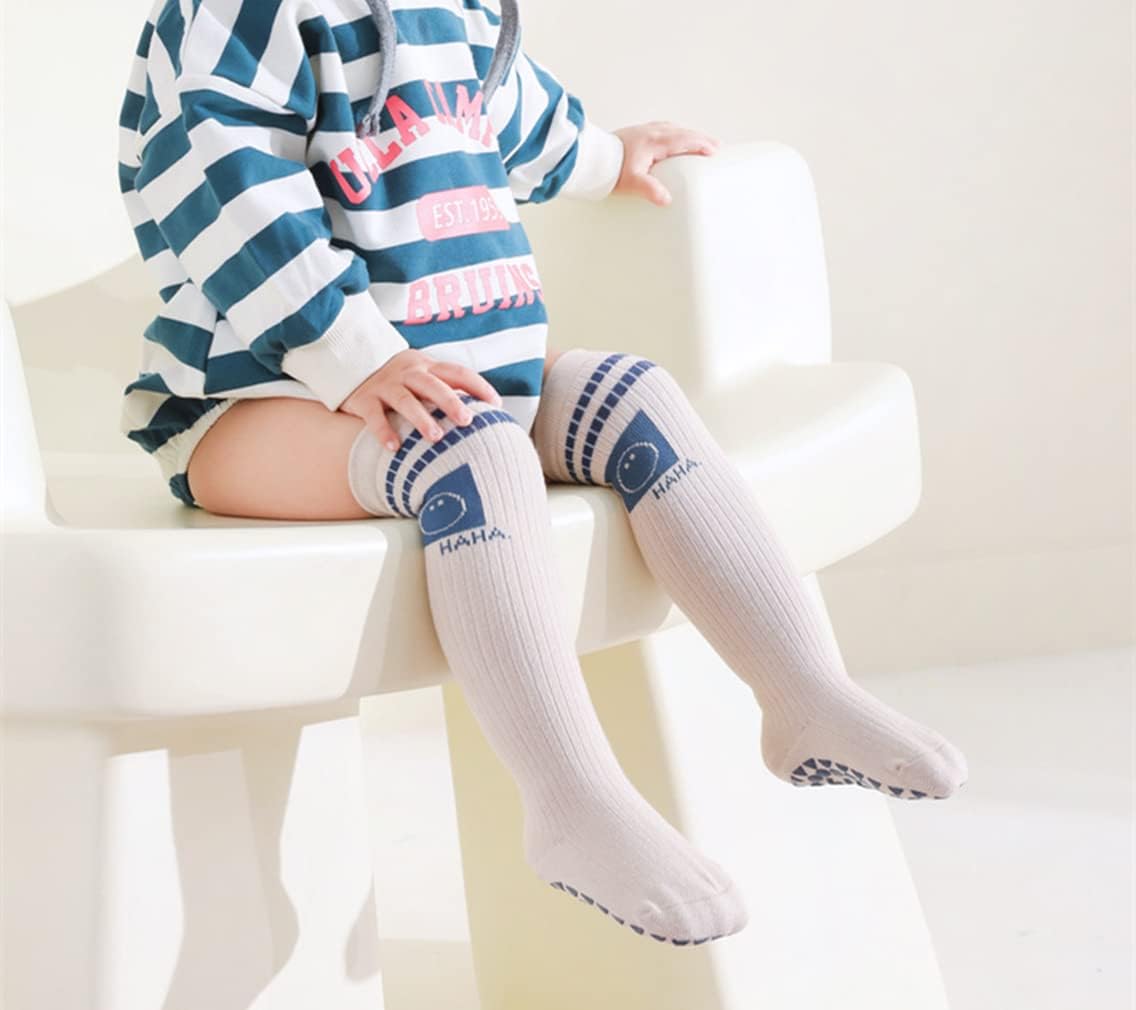 Baby Girl Boy Non Slip Knee High Socks Newborn Toddler Tube Stockings with Grips Anti-Skid Infants Crawling Socks