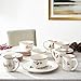 American Atelier Christmas Twig Holiday Dinnerware Set – 20-Piece Christmas-Themed Earthenware Dinner Party Collection, Unique Gift Idea for Christmas or Birthday Cream