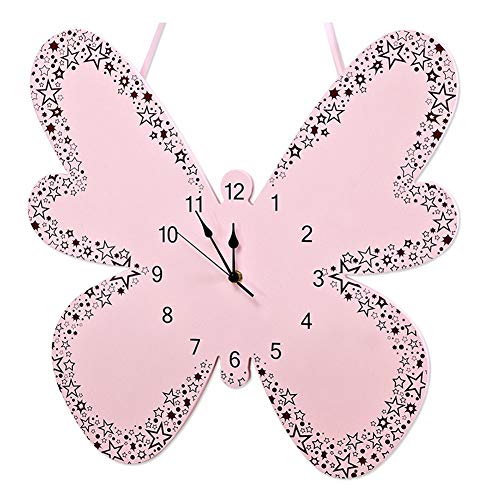 Horloges murales de chambre rose pour la décoration de maison des enfants