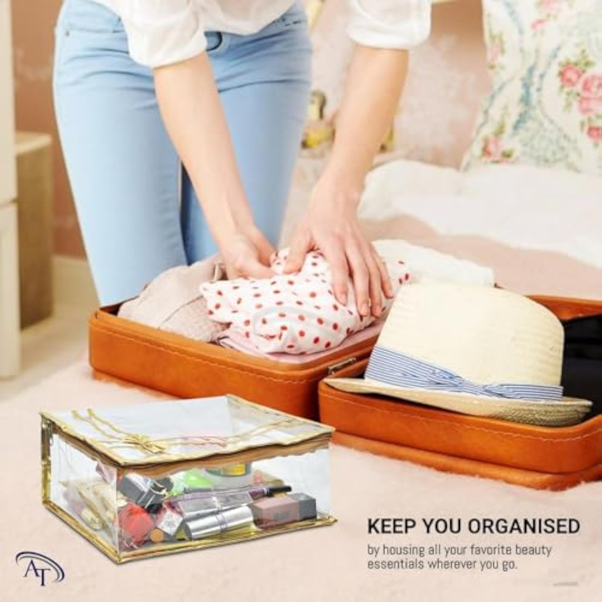 Transparent Toiletry Pouch for Women, Waterproof PVC