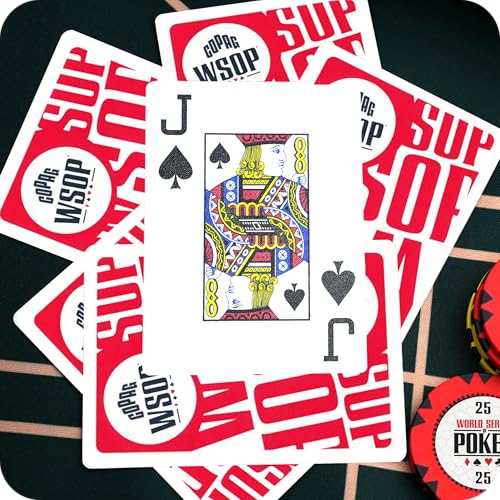 Image of CASINO KART Casinokart WSOP GR Casino Poker Chip Set - 300 Chips with 2 Decks of Playing Cards & Dealer Button | Professional Poker Chipset