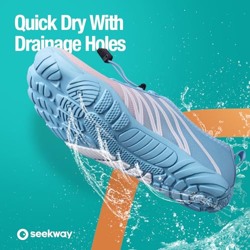 seekway water shoes men women adult quick-dry aqua sock barefoot for beach swim river pool lake hiking kayaking surfing