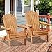 PayLessHere Adirondack Chair Set of 2, Weather Resistant Patio Chairs with Pinewood Wooden Textured for Patio Lawn Garden Backyard Deck Pool Beach Fire Pit