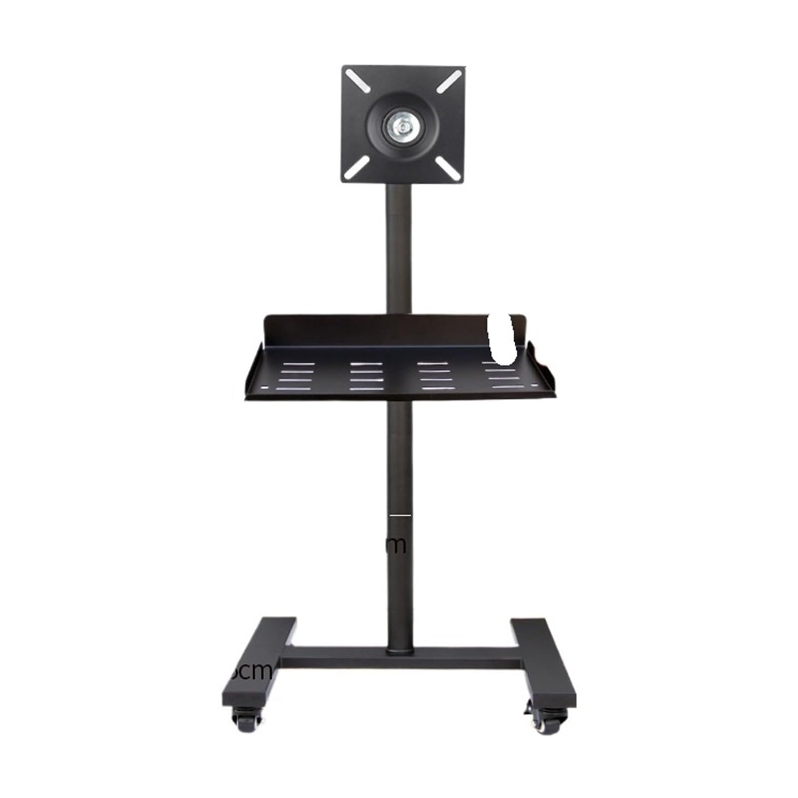 IKPGBZXM Monitor floor stand with horizontal and vertical screen rotation and wheels(Short and long tray)