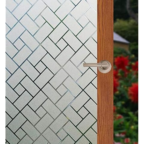 Arthome Privacy Window Glass Films No Glue Frosted Static Cling UV Protection Heat Control Home Decorative for Living Room Bathroom Bedroom Kitchen Office 23.5 x100 inch (60 x 254 cm) Cover