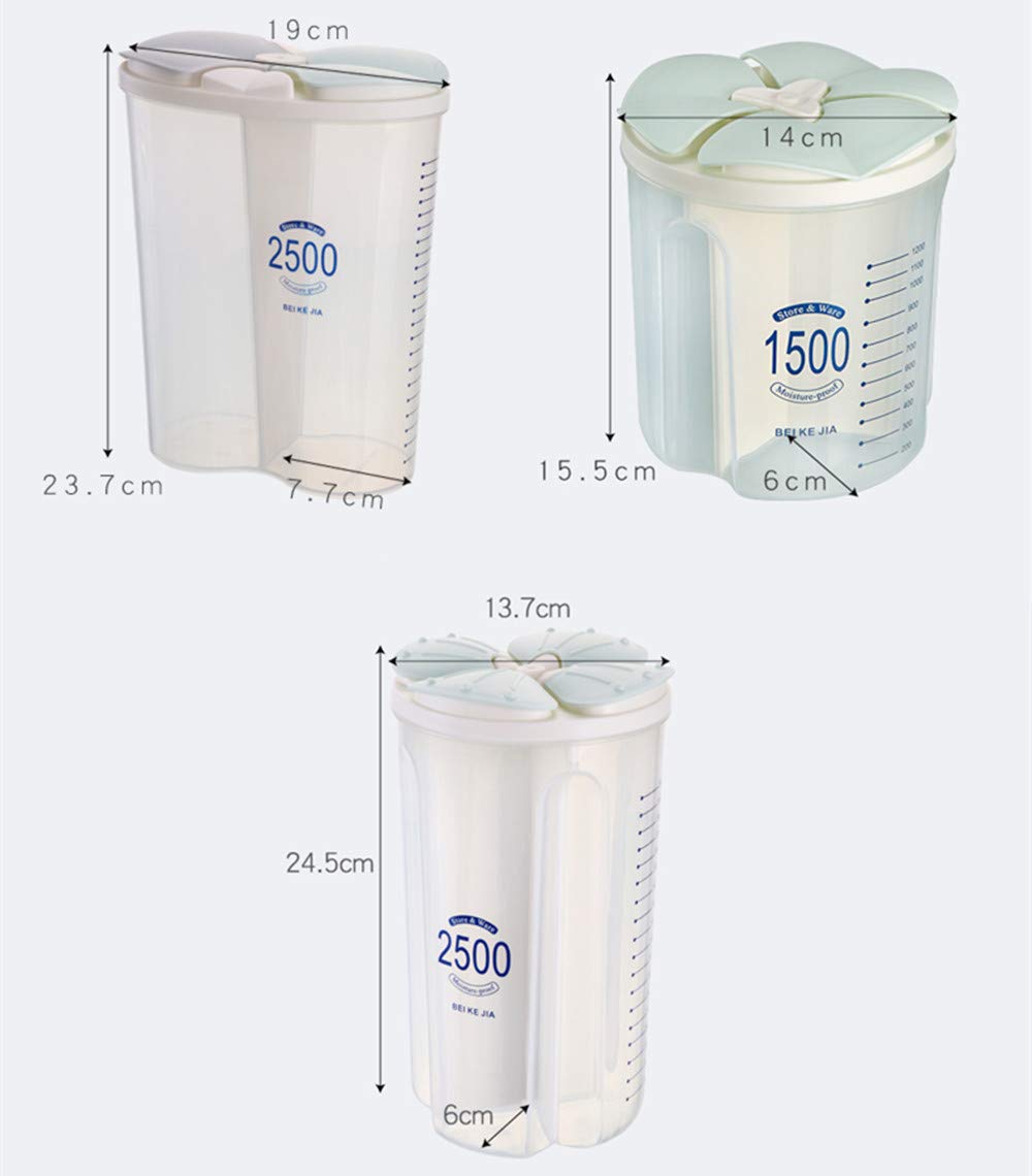 Utopia Kitchen Lot De 6 Boîtes De Rangement Hermétiques Pour Céréales Et Distributeur De Céréales Pour L'organisation Et Le Stockage Du Garde-manger (transparent, 4 Litres