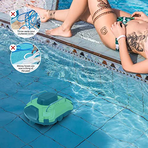 Limpador robótico de piscina sem fio, limpeza poderosa de 360 ​​graus Limpador automático de piscina
