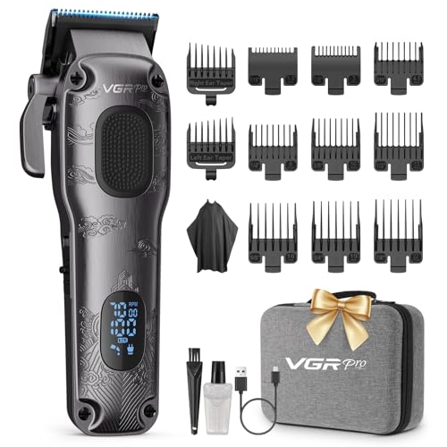 VGRPRO Hair Clippers for Men Professional, Cordless & Corded Barber Clippers for Hair Cutting with...