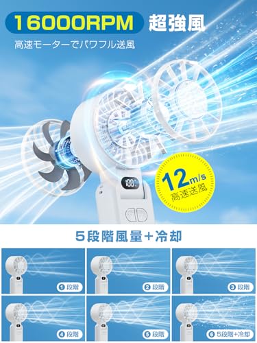 SHISHAMO ハンディファン 冷却プレート 携帯扇風機 の商品画像 3