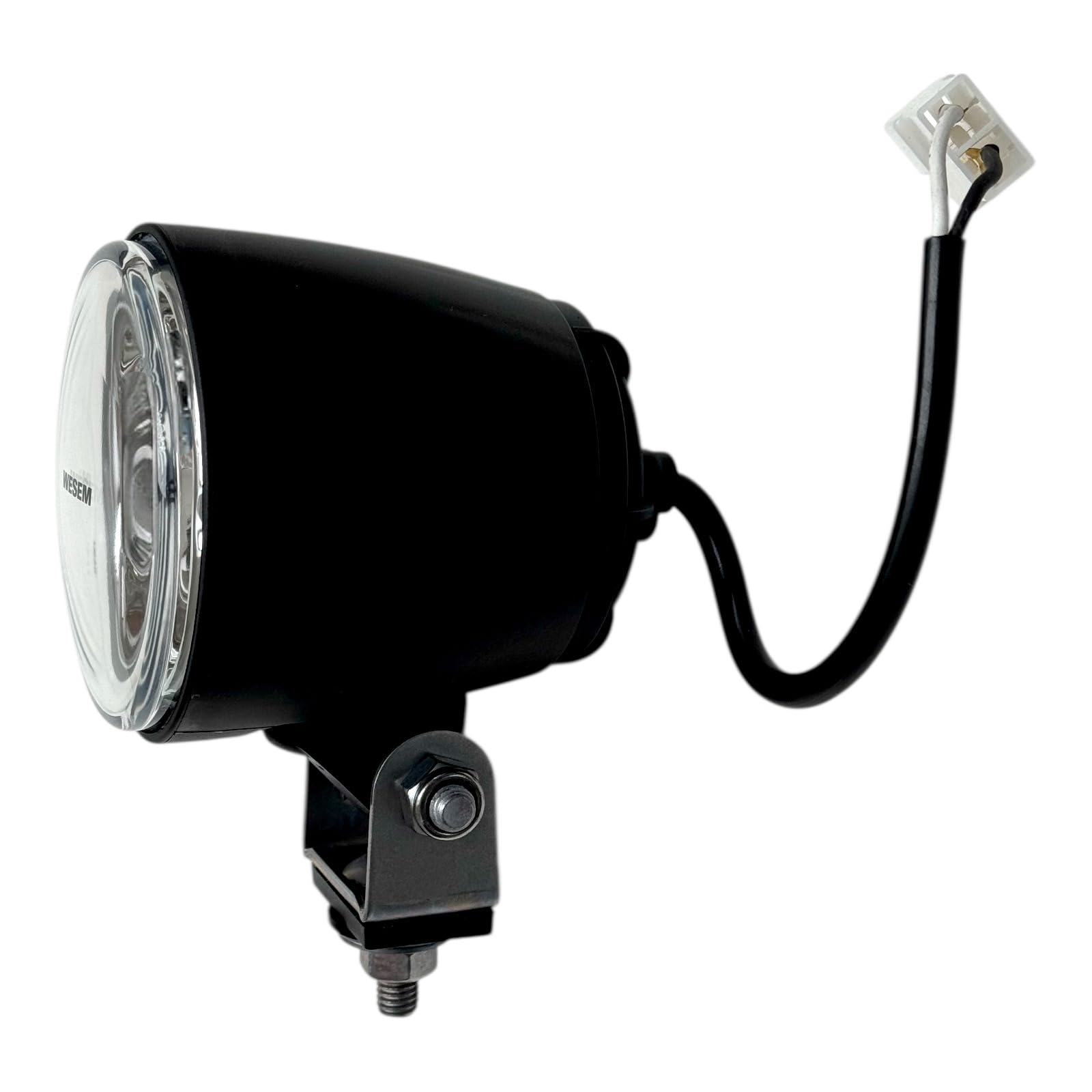 Kit 2 Faros de Trabajo Halógenos H3 Redondos - Foco Compacto Ø 84mm 12V/24V IP69K Impermeable - Iluminación para Tractor, Camión, Maquinaria Agrícola y Obra Pública (Bombillas Incluidas)