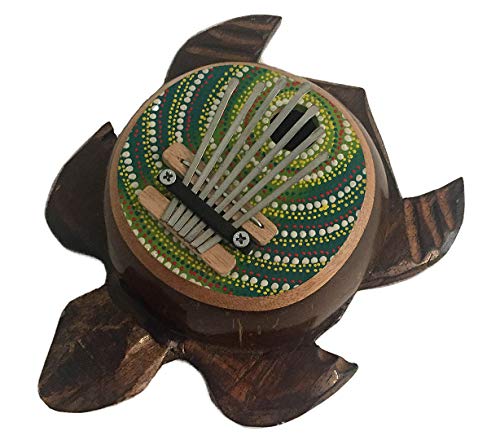 Turtle Shaped Kalimba Mbira Thumb Piano,Kalima Percussion, JIVE BRAND (Turtle - Painted)