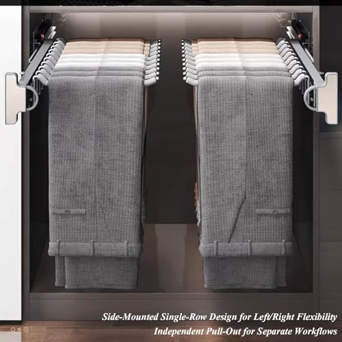 Porte-pantalons rétractable pour placard éliminant le désordre