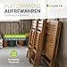 Juskys® Gartenmöbel Set Rimini - Natur, Akazie Holz, inkl. 4er Set Stühle & Tisch, Stabil, Langlebig