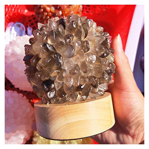 Orbe en cristal et lampe améthyste brute, cadeau bien-être unique - 8