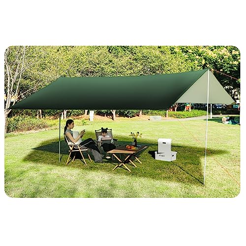 Tente de plage abri imperméable essentiels de voyage vert pour bivouac