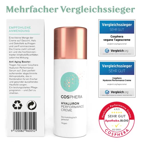 Cosphera Hyaluron-Creme 50 ml – vegane Feuchtigkeitspflege