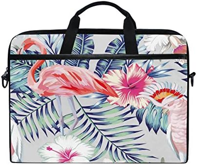 Laptop Case, Unicorns Rainbow Printed with 3 Compartment Shoulder Strap Handle Canvas Notebook Computer Bag Personalised Perfect for Boys Girls Women Men 13 13.3 14 15 inch