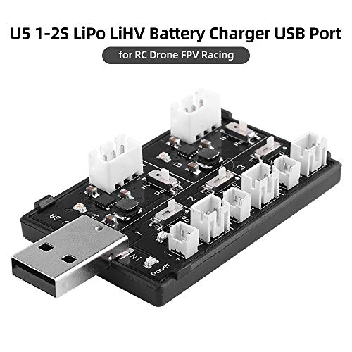 Cigooxm Rcharlance U5 1-2S LiPo LiHV Battery Charger with USB Port MCPX MCX