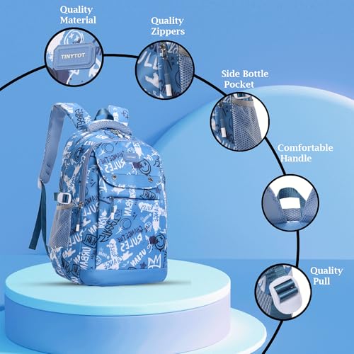 Image of Tinytot 30 Litre Waterproof School Backpack Bags for Women - Large 19 Inch Laptop Bag for Boys &Girls 12+ Years, College Bag for Girls and Boys, Men, Women - Ideal for Office, Travel, School, College