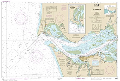 Paradise Cay Publications, Inc. NOAA Chart 18521: Columbia River Pacific Ocean to Harrington Point; Ilwaco Harbor (Traditional Paper) 32.8 x 48.4
