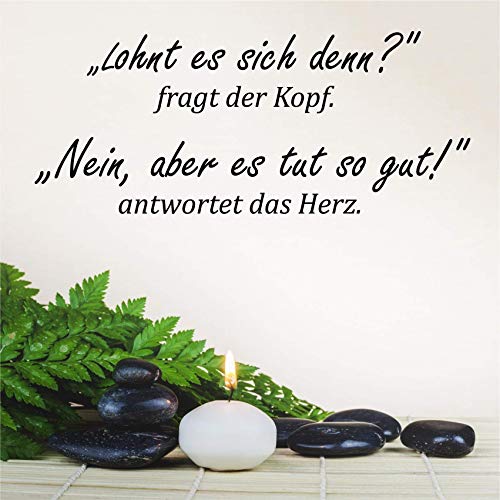 Wandtattoo Wandaufkleber Spruch Zitat Es Tut So Gut Sagt Das Herz Grosse Und Farbe Frei Wahlbar Amazon De Handmade Produkte