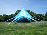 Carpa de Estrella para Eventos XL I Carpa de Araña de Tejido I Carpa de Camping con Revestimiento de PU I Carpa para Eventos 40m² I Color:, Color:Azul