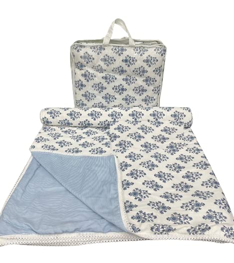 Sweet Dream Single Bed DOHR (Pair) Packing (Piping ON Borders) (White)